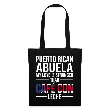 Puerto Rico Flagge | Puerto Ricaner Geschenkideen - Stoffbeutel - Schwarz - Vorne