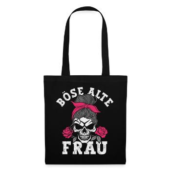 Böse Alte Frau Sarkasmus - Stoffbeutel - Schwarz - Vorne