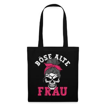 Böse Alte Frau Sarkasmus - Stoffbeutel - Schwarz - Vorne