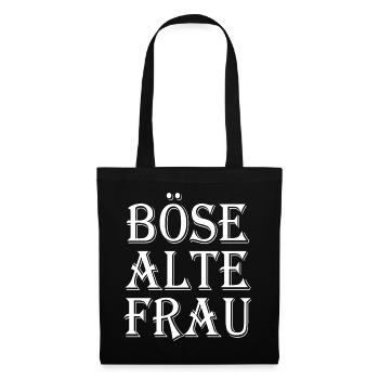 Böse alte frau - Stoffbeutel - Schwarz - Vorne
