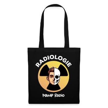 Logo Radioactif pour Manip Radio Humour Radiologie - Sac en tissu - noir - Devant