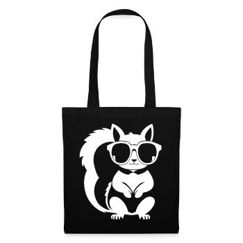 Funny Squirrel Wearing Sunglasses Squirrels - Tote Bag - black - Front