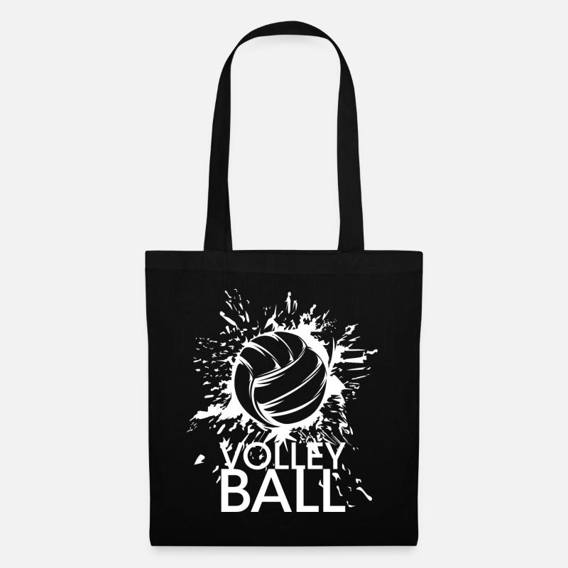 Équipe graphique d’illustration d’icône d’icône d’explosion de volley-ball - Sac en tissu - noir