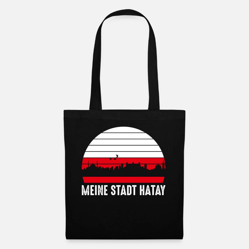 Meine Stadt Hatay | Hatay Geschenkidee - Stoffbeutel - Schwarz