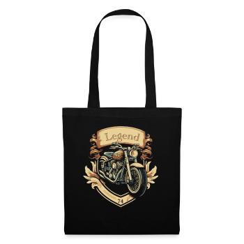 Motorcycle Vintage Retro Men's T-Shirt 1974 - Tote Bag - black - Front