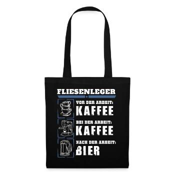 Mon quotidien de carreleur - Sac en tissu - noir - Devant