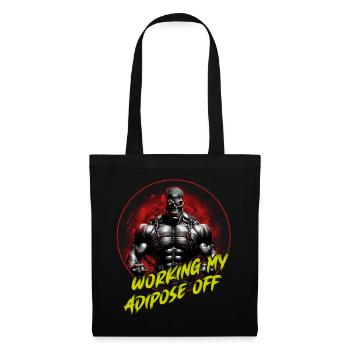 Musculation Motivation Muscle Skull Six Pack - Sac en tissu - noir - Devant