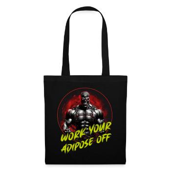 Musculation Motivation Muscle Skull Six Pack - Sac en tissu - noir - Devant