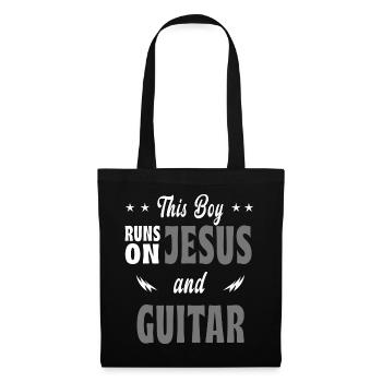 Ce garçon joue de Jésus et de la guitare - Sac en tissu - noir - Devant