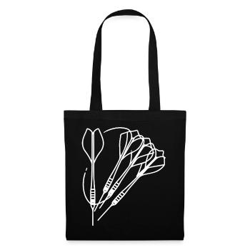 Dessin de fléchettes - Sac en tissu - noir - Devant