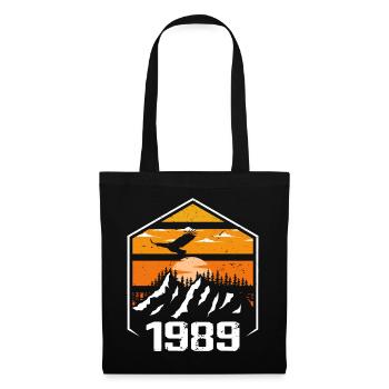 Geburtstag 1989 Jahrgang 1989 Hergestellt im Jahr 1989 - Stoffbeutel - Schwarz - Vorne