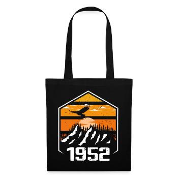 Geburtstag 1952 Jahrgang 1952 Hergestellt im Jahr 1952 - Stoffbeutel - Schwarz - Vorne