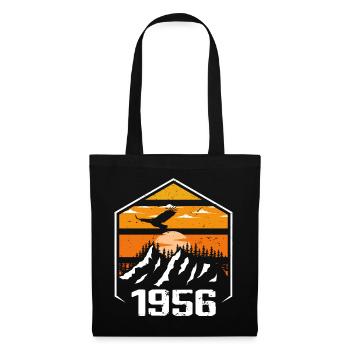 Geburtstag 1956 Jahrgang 1956 Hergestellt im Jahr 1956 - Stoffbeutel - Schwarz - Vorne