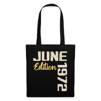 Né(e) en Juin 1972 Cadeau Juin 1972 Anniversaire - Sac en tissu - noir - Devant