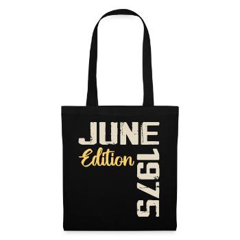 Né(e) en Juin 1975 Cadeau Juin 1975 Anniversaire - Sac en tissu - noir - Devant