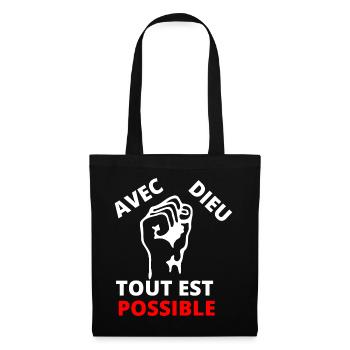 Fist of protest inspiring message of solidarity - Tote Bag - black - Front
