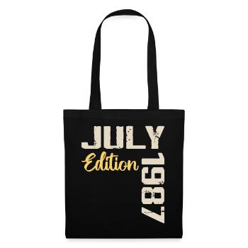 Juillet 1987 Chemise D’anniversaire Juillet 1987 - Sac en tissu - noir - Devant