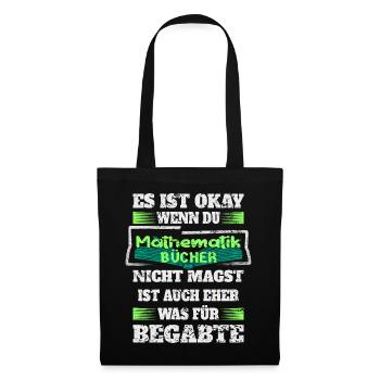 Livres de mathématiques - Sac en tissu - noir - Devant