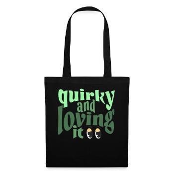 Excentrique et j’adore le vert - Sac en tissu - noir - Devant