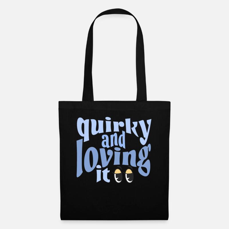 Quirky and loving it in blue - Stoffbeutel - Schwarz