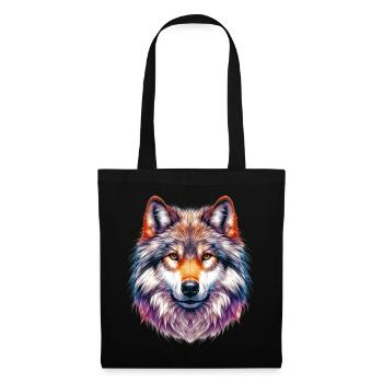 Wolf - Stoffbeutel - Schwarz - Vorne