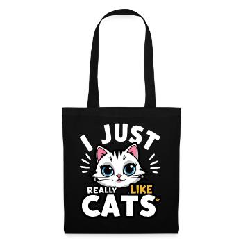 Chat Chats Amoureux Chat Propriétaire Chaton - Sac en tissu - noir - Devant
