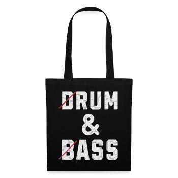 Drum and bass - rhum et cul - Sac en tissu - noir - Devant