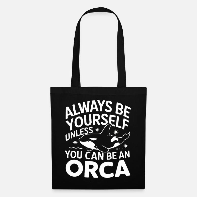 Orca Killerwal Ozean Tier Wale - Stoffbeutel - Schwarz
