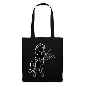 Cheval avec violon pour violonistes et violonistes - Sac en tissu - noir - Devant