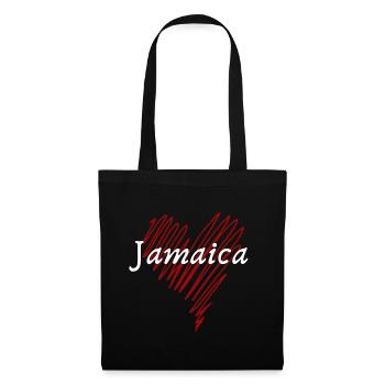 I Love Jamaica, Made in Jamaica - Stoffbeutel - Schwarz - Vorne