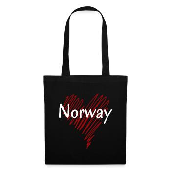 I love Norway, Norwegian pride - Tote Bag - black - Front