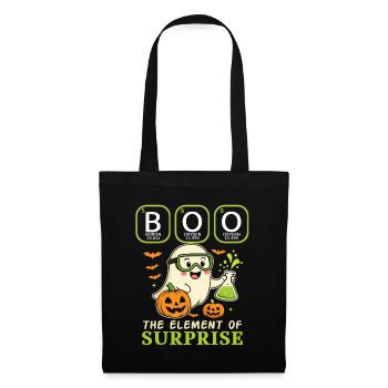 Boo L’élément de surprise – Drôle STEM Halloween - Sac en tissu - noir - Devant
