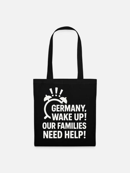 Deutschland, wach auf ! - Stoffbeutel - Schwarz