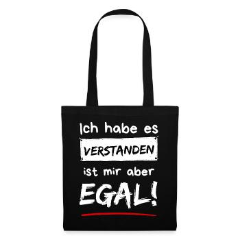 J’ai compris. Mais je m’en fiche ! - Sac en tissu - noir - Devant