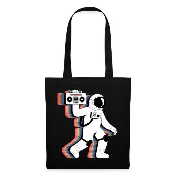 Rainbow Astronaut Radio - T-Shirt Drôle - Sac en tissu - noir - Devant