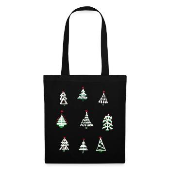 Noël blanc - Sac en tissu - noir - Devant
