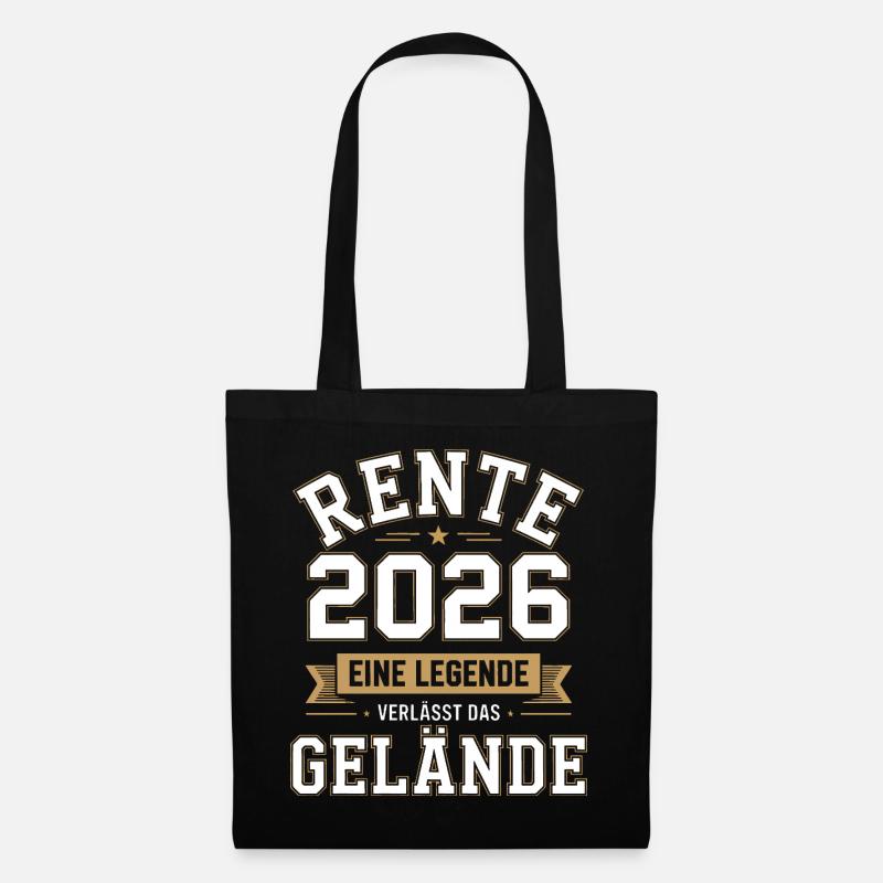 Rente 2026 Eine Legende - Stoffbeutel - Schwarz