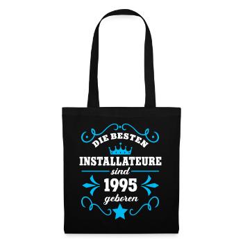 Anniversaire du plombier Né en 1995 Collègues nés - Sac en tissu - noir - Devant