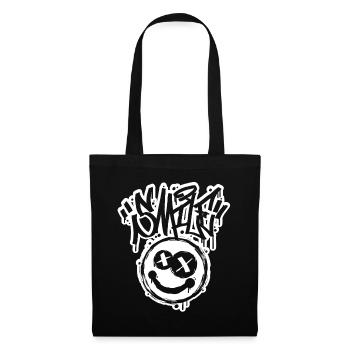 Smile Face Graphitti Letters - Tote Bag - black - Front
