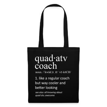 Quad ATV Coach Definition Funny Off Road - Tote Bag - black - Front