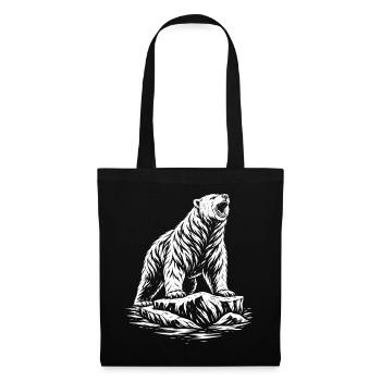 Tribal Polar Bear – Wild Polar Bear Motif - Tote Bag - black - Front