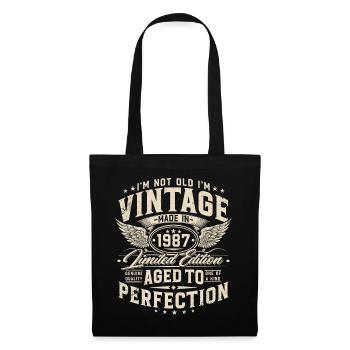 Vintage 1987 Vintage Birthday Gift - Tote Bag - black - Front