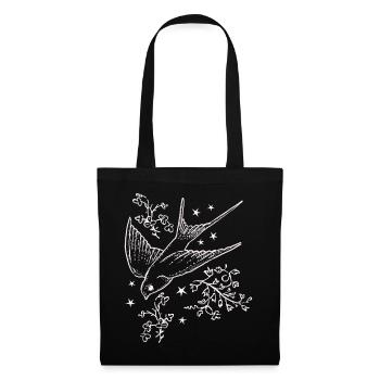 Swallow flight in star flight - Tote Bag - black - Front