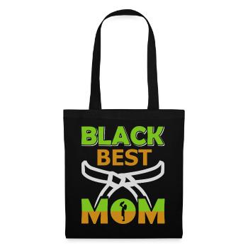 Black Best Mom Shirt Proud Mother Gift - Tote Bag - black - Front