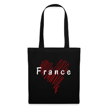 I love France, heart France - Tote Bag - black - Front