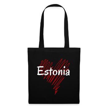 I love Estonia, heart Estonia - Tote Bag - black - Front