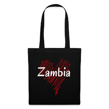 I love Zambia, heart Zambia - Tote Bag - black - Front