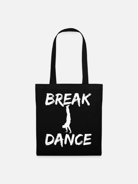 Breakdance Silhouette Motiv - Stoffbeutel - Schwarz