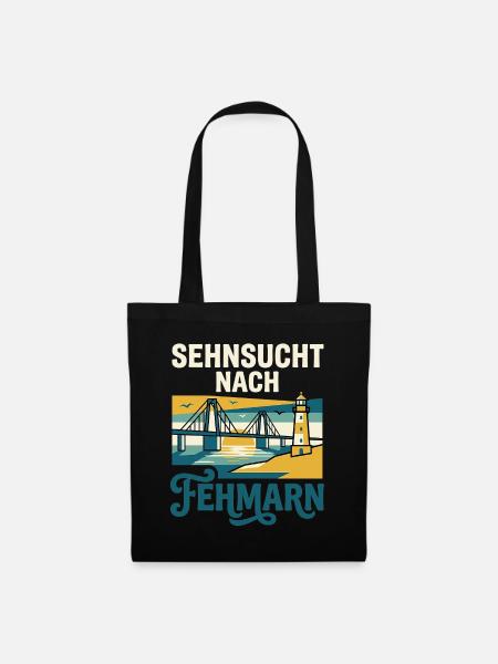 Fehmarn Sehnsucht - Stoffbeutel - Schwarz