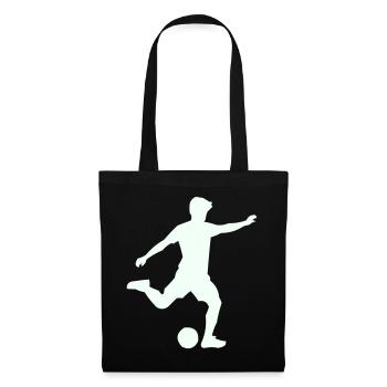 Silhouette de baby-foot en saut - Sac en tissu - noir - Devant